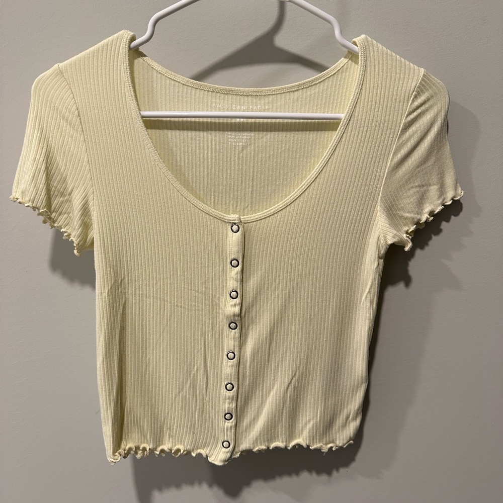 AE Snap-Front Ribbed Baby Tee